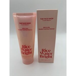 The Face Shop Rice Water Bright Milk & Jelly Double Foaming Cleanser 190ml 6.4oz